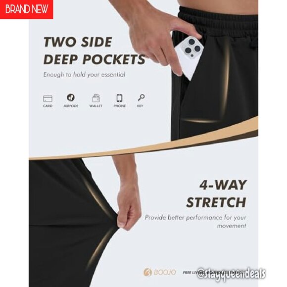 Men's 3-Pack Sweatpants with Pockets, Mesh Open Bottom Joggers, Loose Fit - Picture 6 of 8